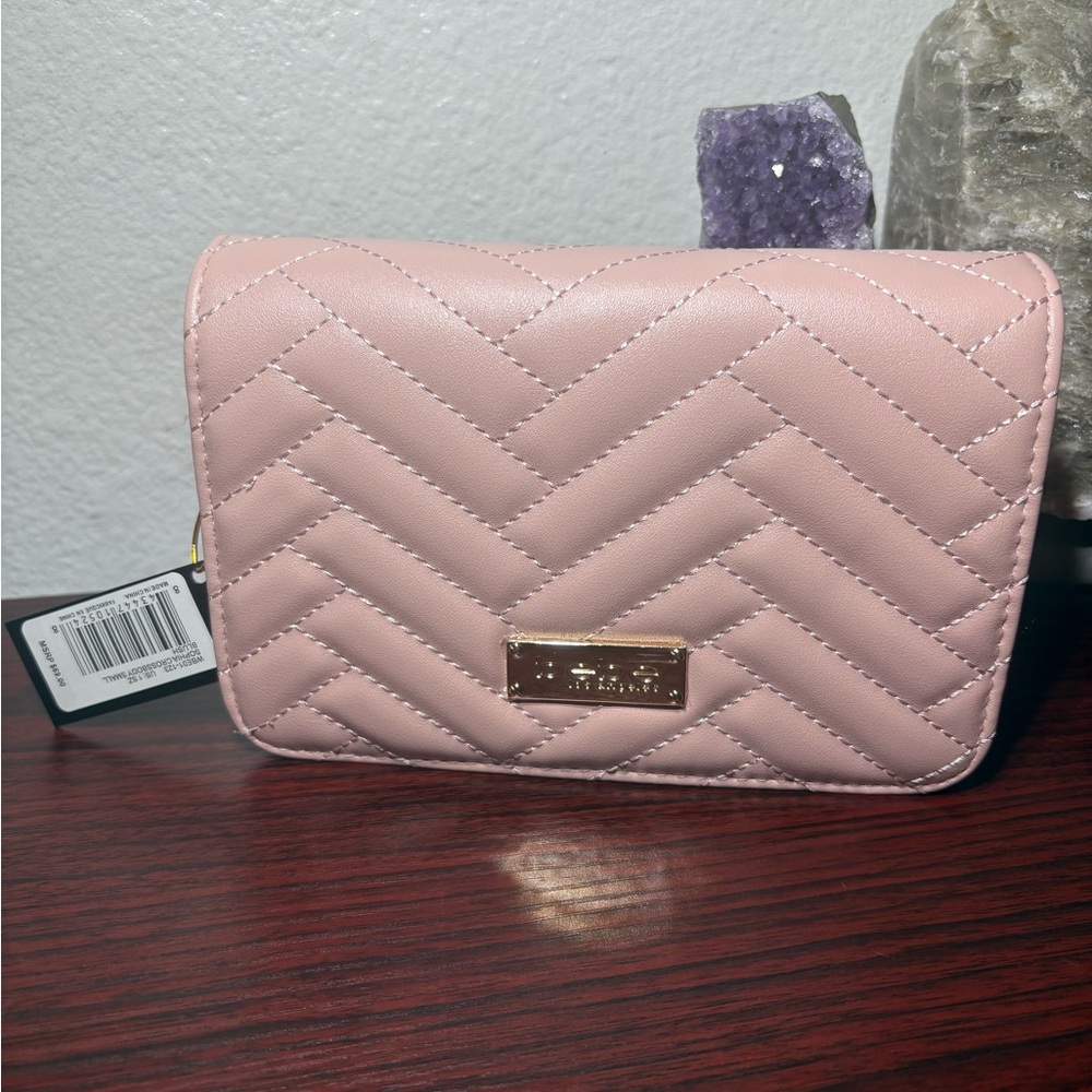 Bebe Sophia Small Crossbody Quilted Handbag Chain Purse Shoulder Bag